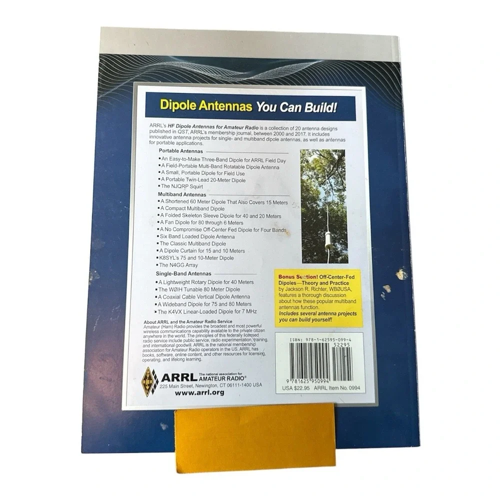 ARRL HF Dipole Antennas for Amateur Radio 20 Projects 2019 1st Ed Ham Radio